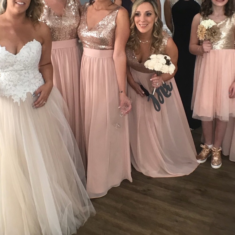 Rose gold long dress/gown